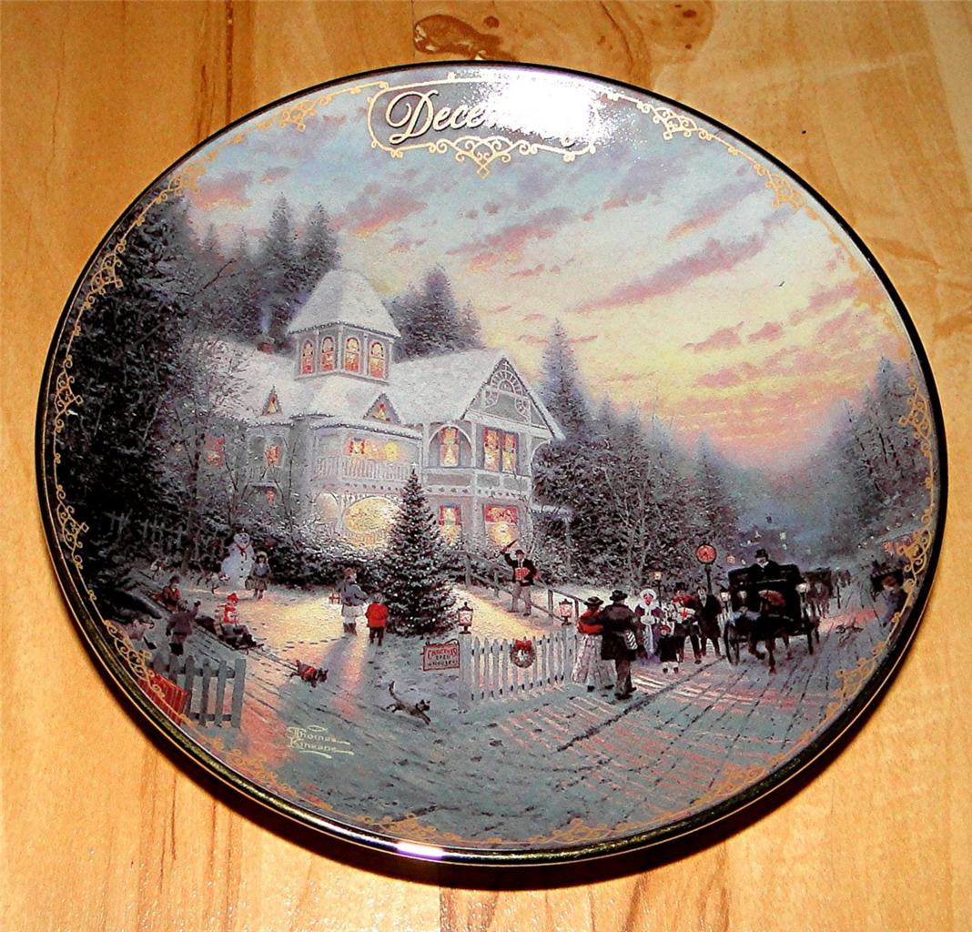 Thomas Kinkade s Simpler Times December Victorian Christmas Calendar Plate EBay Thomas Kinkade s Simpler Times December Victorian Christmas Calendar Plate EBay