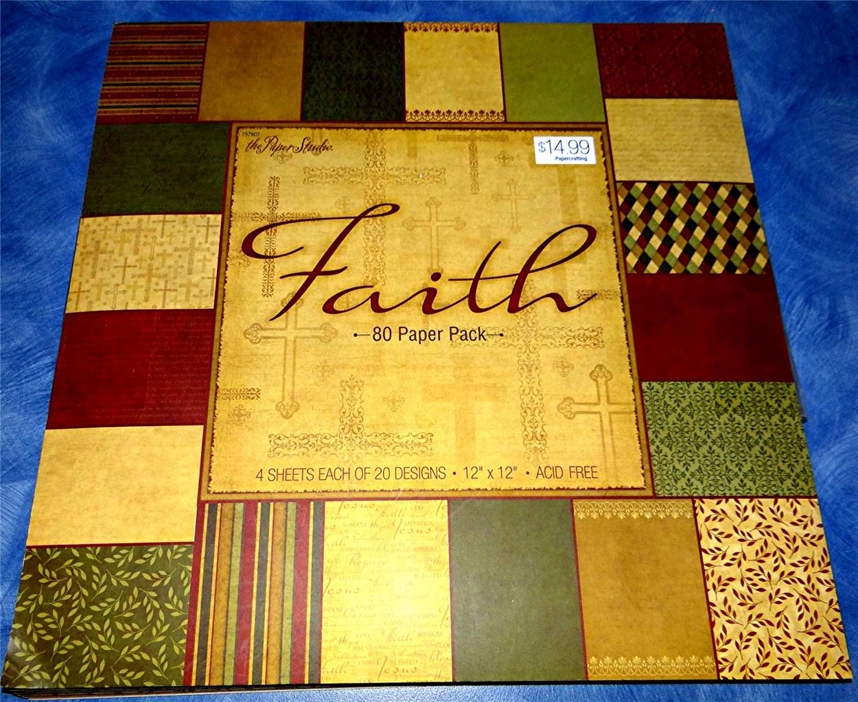 12"x12" FAITH Religion Christian Church Jesus Christ GOD Scrapbook