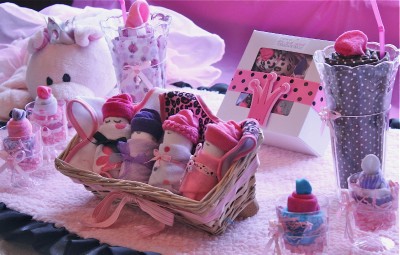 Unique Milkshake Baby Girl Shower Gift Centerpiece