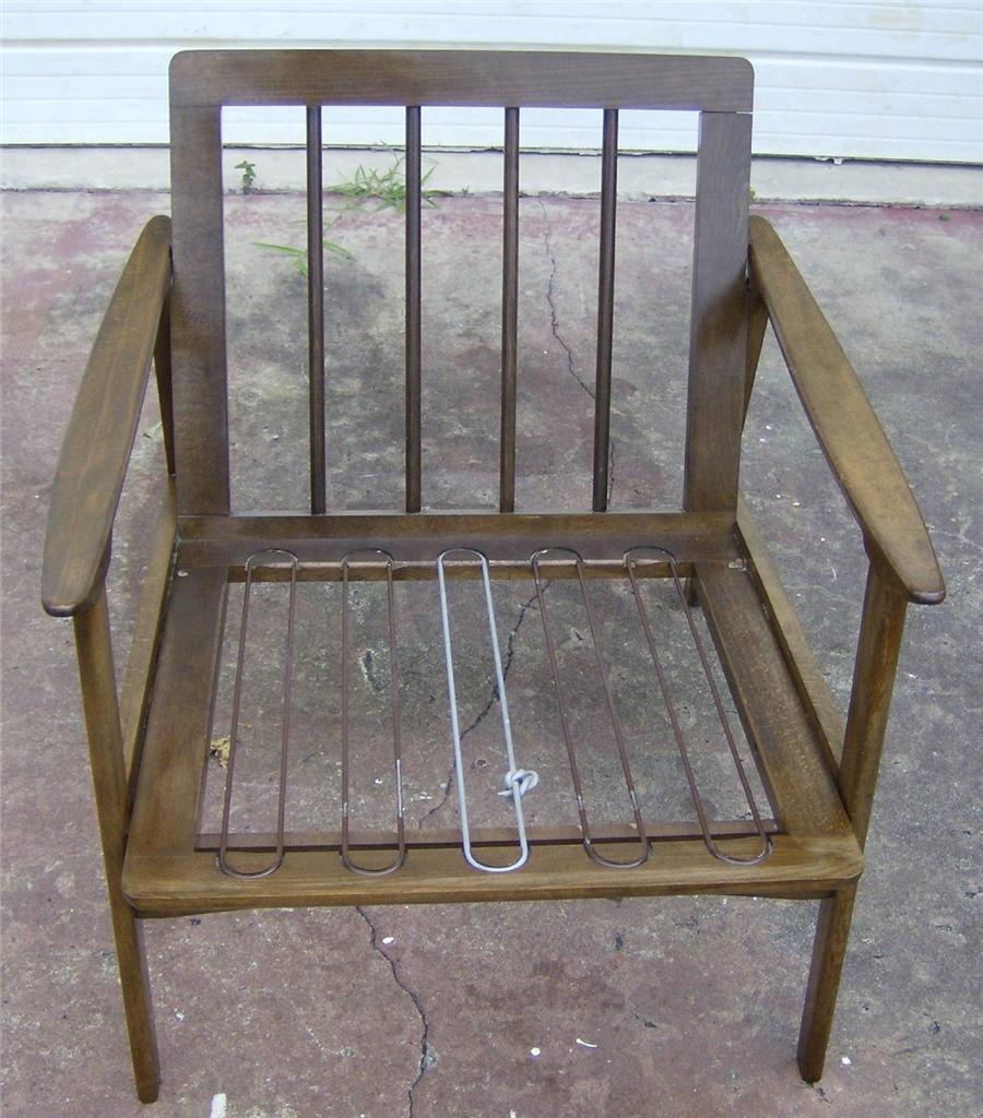 Vintage Mid Century Modern Wood Danish Chair Made in Yugoslavia