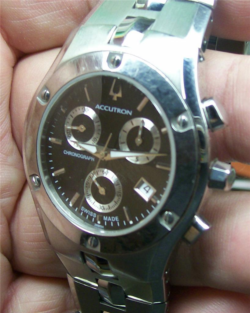 MODERN BULOVA ACCUTRON Chronograph MENS WATCH! SAPPHIRE CRYSTAL & ALL