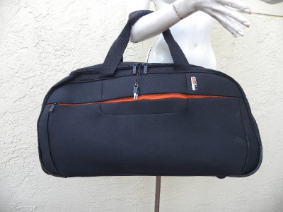Carry Duffel on Antler Luggage Black 26 Wheeled Duffel Carry On Bag Ebay