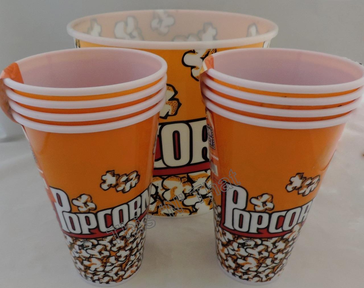 NEW Popcorn Holders Bowl 5 or 9 piece set Plastic Containers Reusable Tub Bucket | eBay1280 x 1011