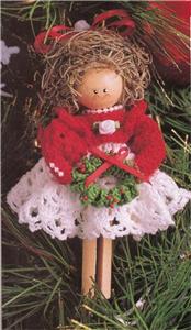 X972 Crochet PATTERN ONLY Clothespin Dolls by BeadedBundles