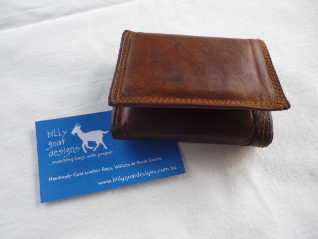 Handmade Goat Leather Tri-Fold WM3 Trifold Men Wallet Billy Goat Designs | eBay