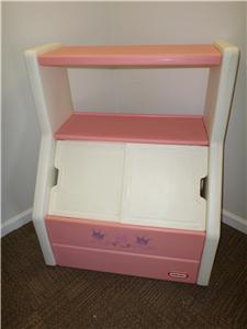 Little Tikes Pink Toy Box With Bookshelf