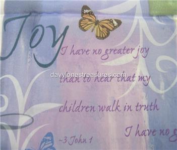 Inspirations Fabric Shower Curtain Faith Peace Joy Love