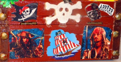 Tall Jewelry Chest on Ooak Handmade Large Decorated Wood Pirate Treasure Chest Jewelry