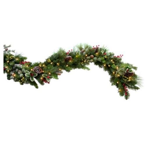 SEARCH AND BUY THIS PRODUCT AT AMAZON.COM Outdoor Pre Lit HOLLY BERRY FROST CORDLESS CHRISTMAS GREENERY Holiday Decor