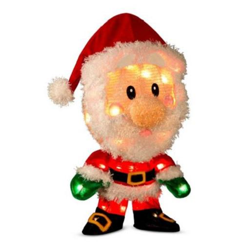 18 quot lighted pre lit 3d tinsel santa claus outdoor 18 quot lighted pre lit 3d tinsel santa claus outdoor