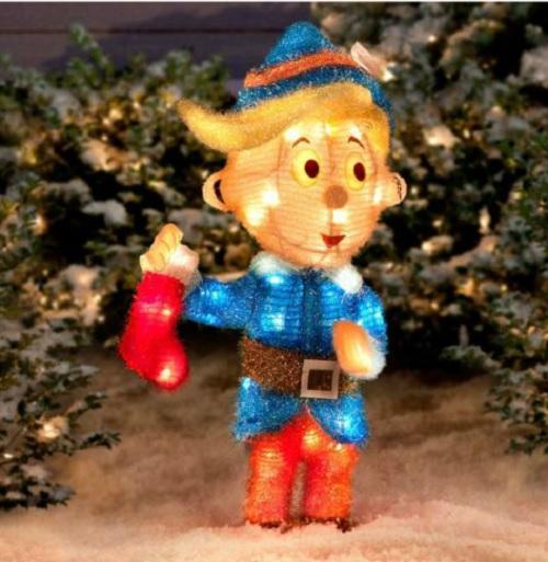 RUDOLPH THE RED NOSED REINDEER & FRIENDS Tinsel Outdoor Christmas Decor