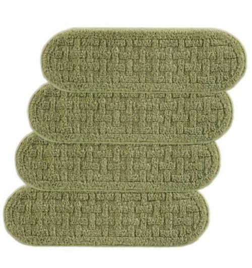 SET OF 4 36 INCH OVAL COTTON WASHABLE NON SLIP STAIR TREADS Carpet 6