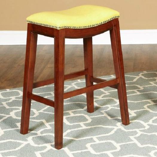 24" FAUX LEATHER NAILHEAD SADDLE STYLE BAR COUNTER STOOLS 4 FUN COLORS