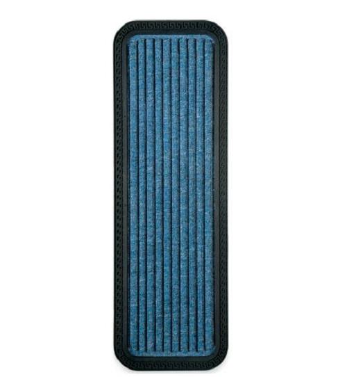 4PC SET WIDE 48" Indoor Outdoor Rubber Backed STAIR TREADS BLUE GREEN