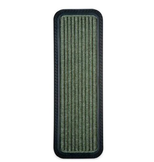 4PC SET WIDE 48" Indoor Outdoor Rubber Backed STAIR TREADS BLUE GREEN