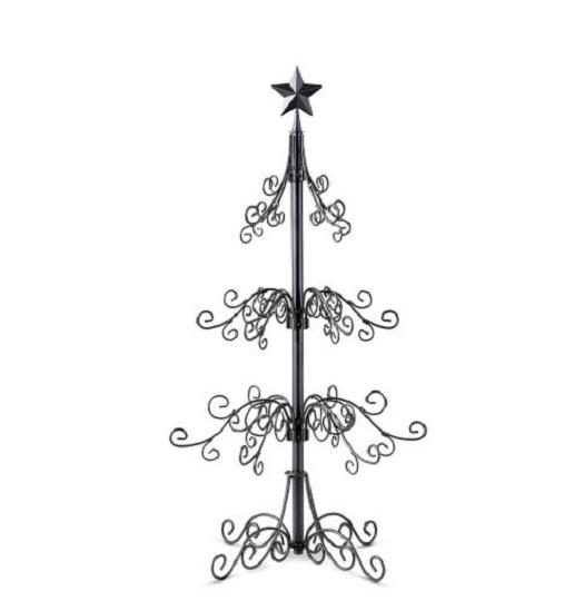 METAL CHRISTMAS STAR DISPLAY ORNAMENT TREE HOLIDAY DECOR GOLD or BLACK