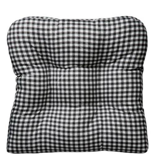 18" Sq Country Gingham Buffalo Checks Gripper Dining Chair Pads