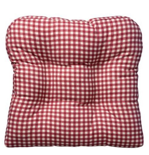 16" Sq Country Gingham Buffalo Checks Gripper Dining Chair Pads