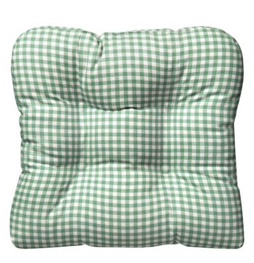 16" Sq Country Gingham Buffalo Checks Gripper Dining Chair Pads