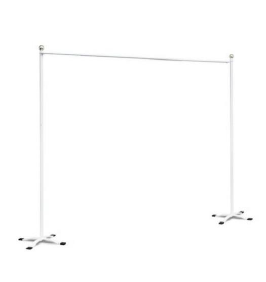 Outdoor Freestanding Curtain Rod With Posts Privacy Patio