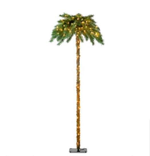Outdoor Lighted Pre Lit Tropical Palm Tree Patio Garden Lawn Tiki Decor