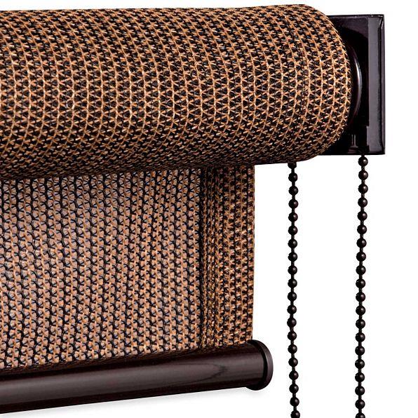 Indoor Outdoor ROLL UP SOLAR SHADE Window Sunroom Patio Porch Brown/Tan