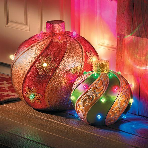 oversized led lighted christmas bulb ornaments holiday oversized led lighted christmas bulb ornaments holiday