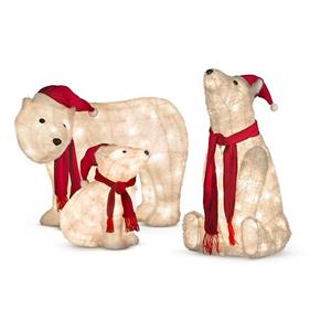 christmas lighted polar bears