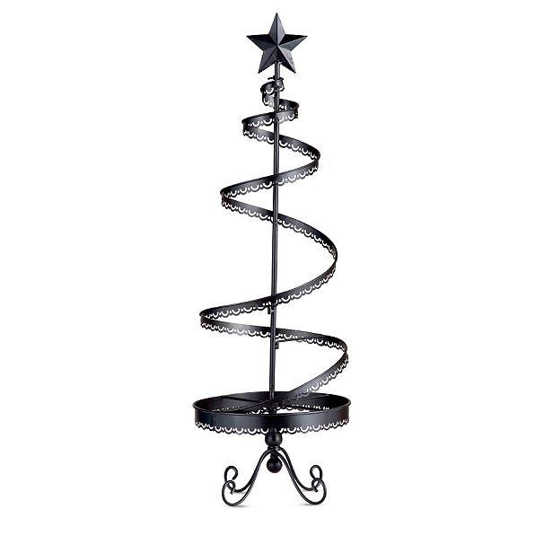 METAL CHRISTMAS ORNAMENT DISPLAY TREE Indoor Holiday Decor GOLD or