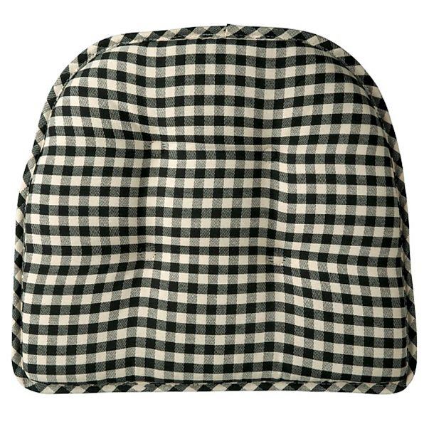 16x14 Country Gingham Buffalo Checks Gripper Non Slip Kitchen Chair Pad