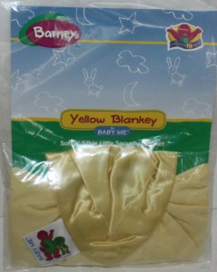 Barney Yellow Blankey Security Blanket NEW NWT Soft n' Silkie Silky Lovey