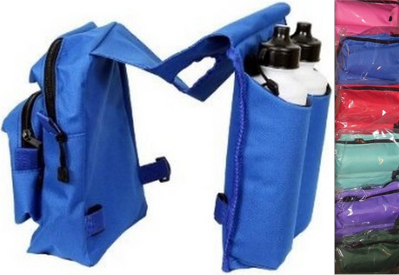 Showman Saddle Bag horn Water Bottle holder Horse Tack HUNTER GREEN