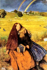 The Blind Girl by Sir John Everett Millais Canvas Print