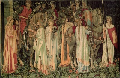 The Holy Grail Knights Edward Burne-Jones Canvas Print