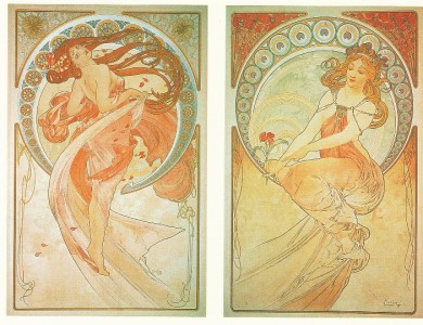 Mucha Art Nouveau Deco The Arts Dance Music 4 Prints