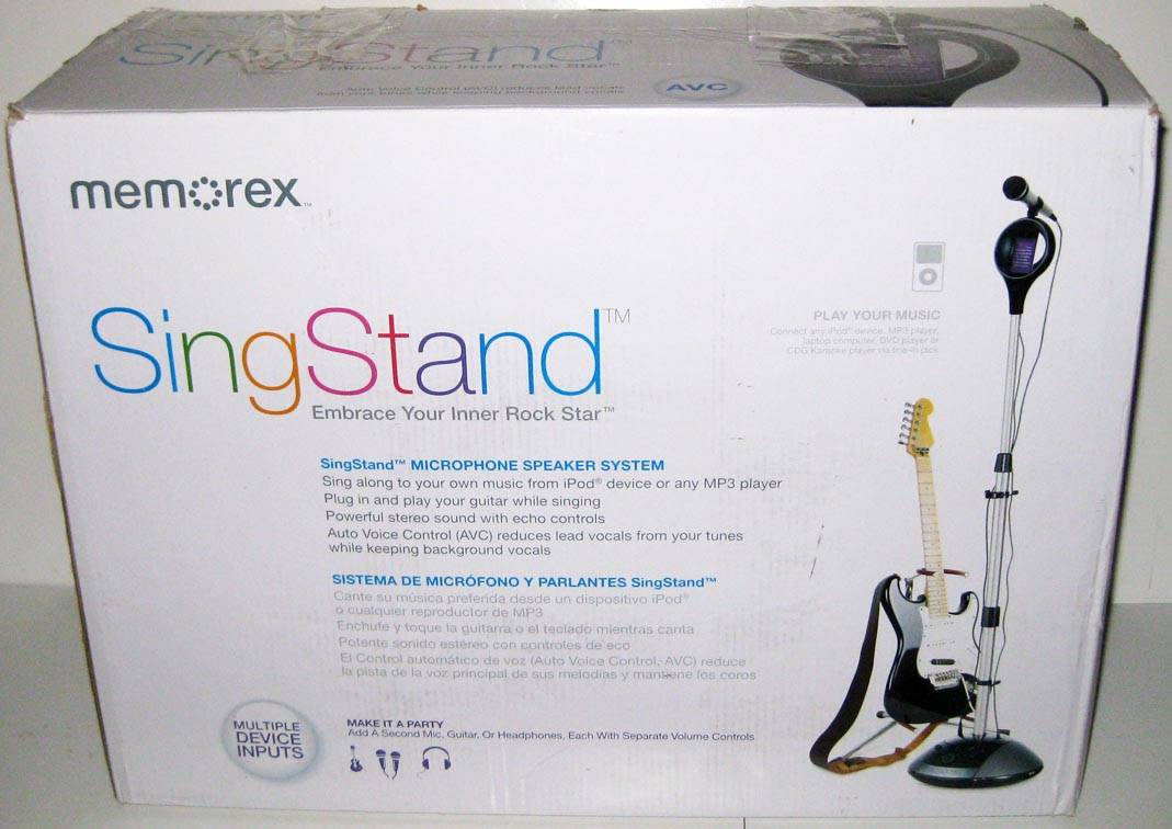 NEWMEMOREXSINGSTANDMICROPHONESPEAKERKARAOKESYSTEMPlayMusicAVC