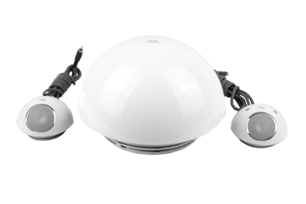JBL SPOT WHITE 2.1 SPEAKER SYSTEM SATELLITE SPEAKERS & SUBWOOFER