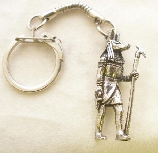 Egyptian God Anubis Keyring keychain English Pewter BN