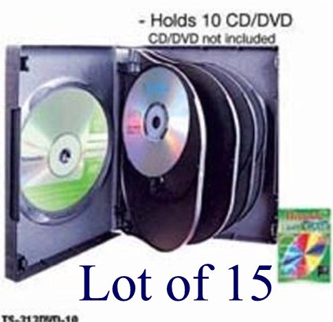 Lot 15 Of Dvd Cd Storage Travel Case Box Each Holds 10