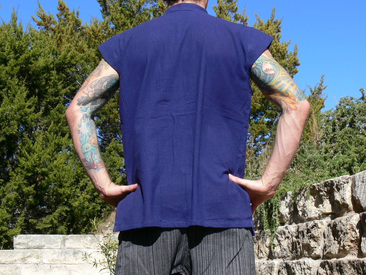 frog button down shirt