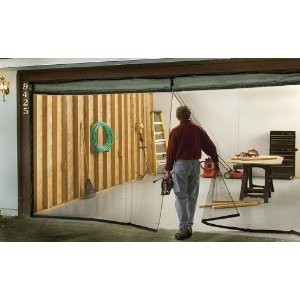 New Jobars Hanging Garage Screen Door Black Double New On Popscreen