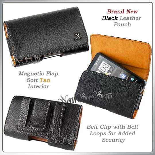 for HTC DESIRE G7 BLACK HORIZONTAL LEATHER CASE COVER