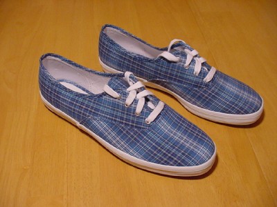 Bass Tennis Shoes on Keds Champion Teal Plaid Canvas Tennis Shoe  See Sizes    Ebay