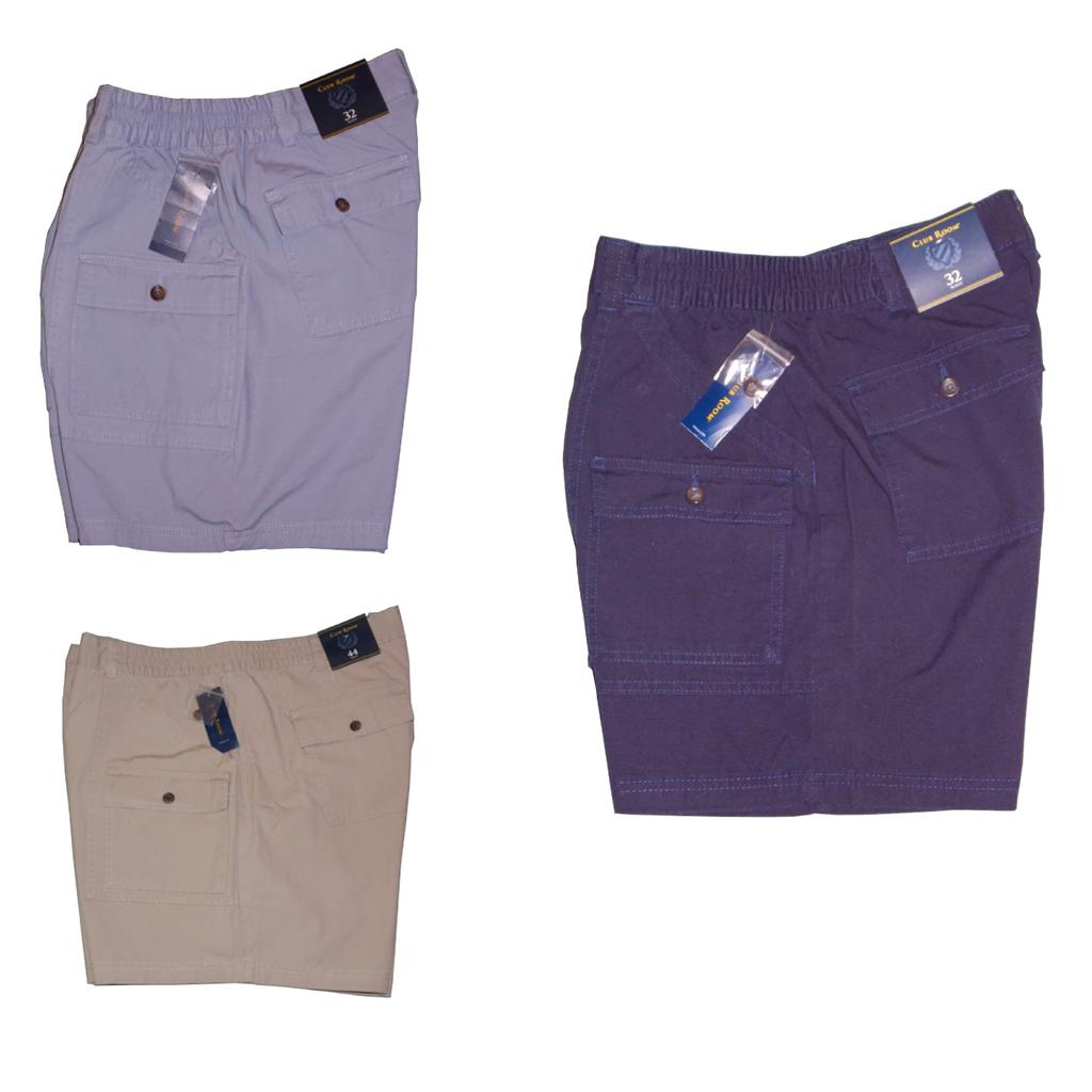 mens khaki shorts with elastic waistband