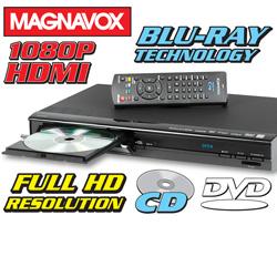 Magnavox Blue Ray Dvd Player 1080p High Definition & Sd