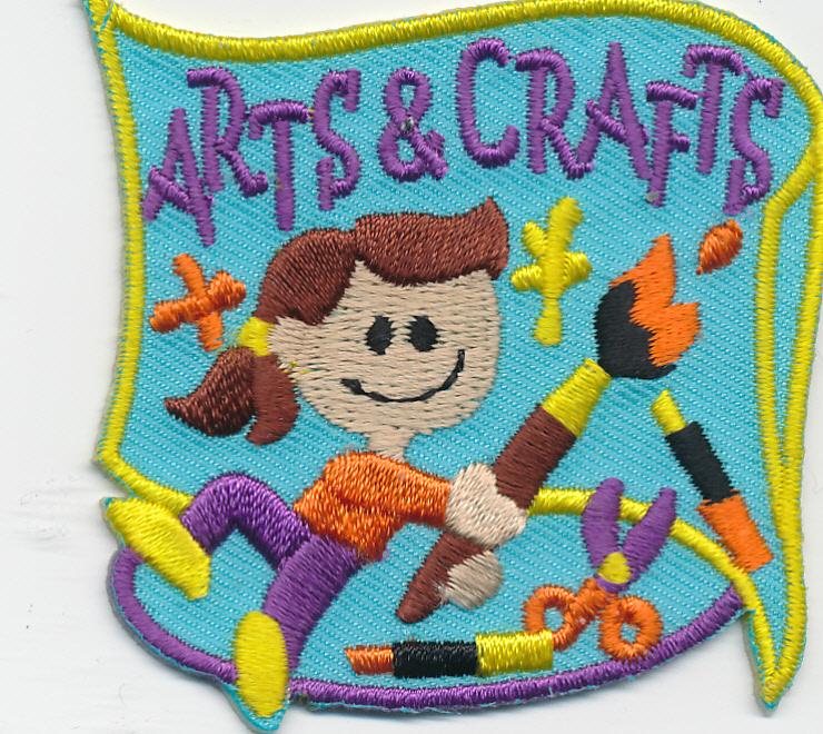 Girl ARTS AND CRAFTS GIRLIE Fun Patches Crests Badges SCOUT GUIDE cutie