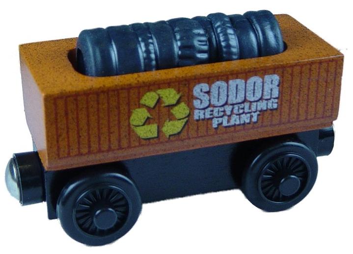 thomas wooden railway recycling cars