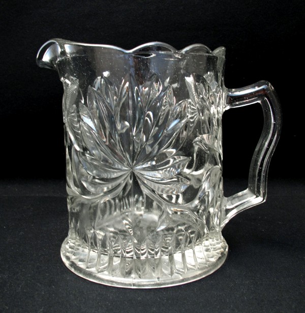 Large Crown Crystal Sydney Butterfly Jug Flint Glass Depression Era
