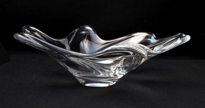 EXQUISITE VINTAGE SIGNED DAUM FRANCE FRENCH CRYSTAL ART GLASS BOWL - Picture 1 of 1