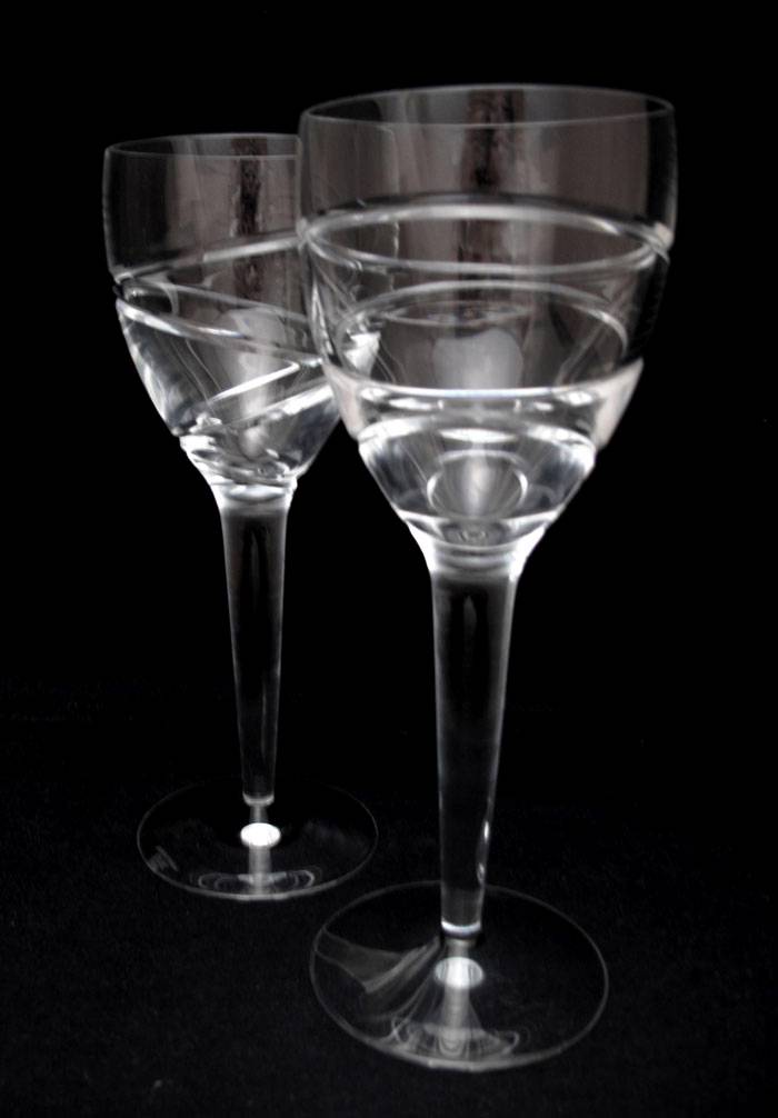 2x QUALITY STUART CRYSTAL JASPER CONRAN AURA WINE GLASSES eBay
